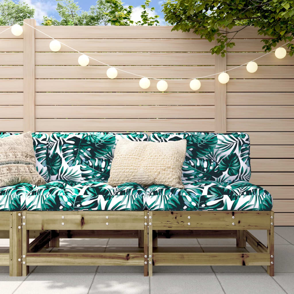 3-Tlg. Garten-Lounge-Set Kiefernholz Imprägniert Imprägniertes Kiefernholz