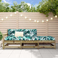 3-Tlg. Garten-Lounge-Set Kiefernholz Imprägniert Imprägniertes Kiefernholz