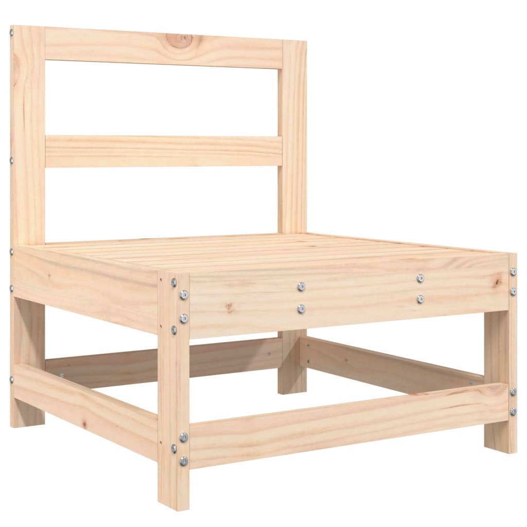 3-Tlg. Garten-Lounge-Set Massivholz Kiefer Unbehandeltes Kiefernholz