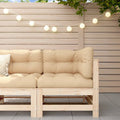3-Tlg. Garten-Lounge-Set Massivholz Kiefer Natürliche Kiefer