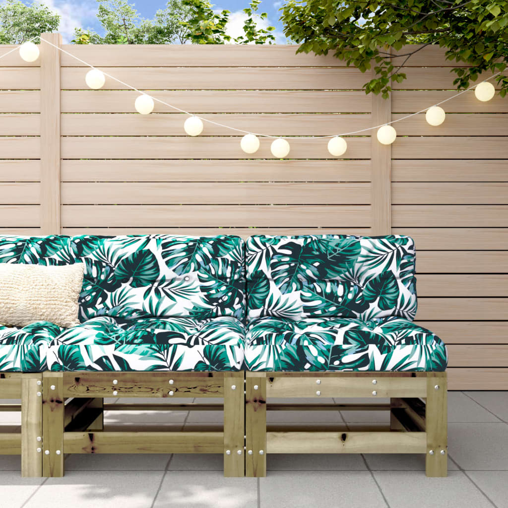 3-Tlg. Garten-Lounge-Set Kiefernholz Imprägniert Natürlich Imprägniert