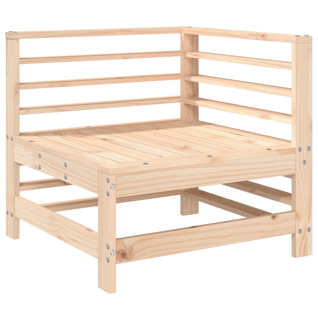 3-Tlg. Garten-Lounge-Set Massivholz Kiefer Natürliche Kiefer