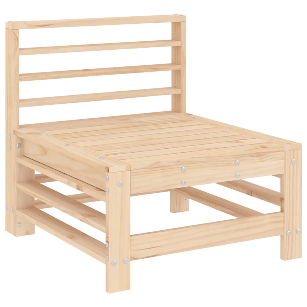 3-Tlg. Garten-Lounge-Set Massivholz Kiefer Natürliche Kiefer