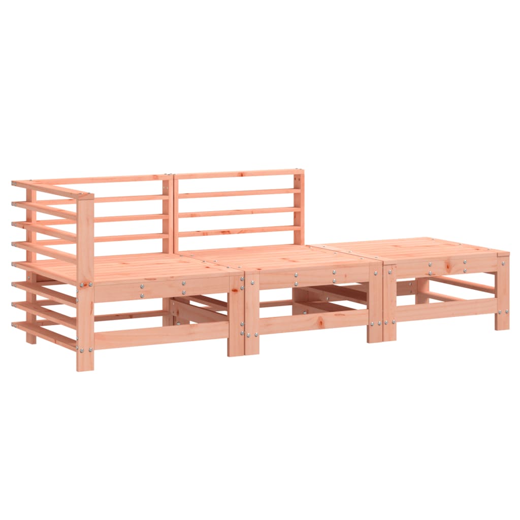 3-Tlg. Garten-Lounge-Set Massivholz Douglasie Natürliches Douglasie