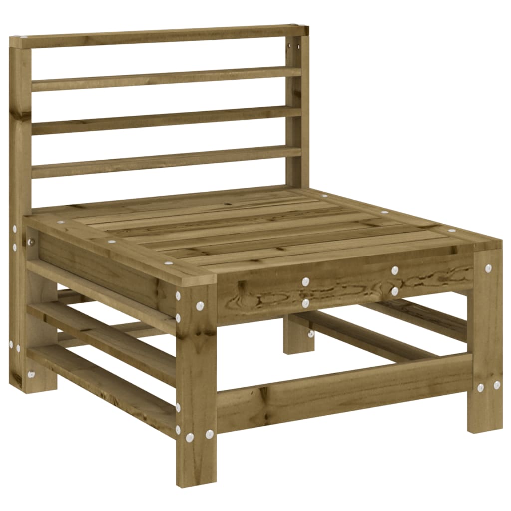 3-Tlg. Garten-Lounge-Set Kiefernholz Imprägniert Natürlich Imprägniert
