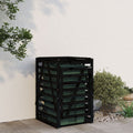Mülltonnenbox Schwarz 84X90X128,5 Cm Massivholz Kiefer Schwarze Kiefer