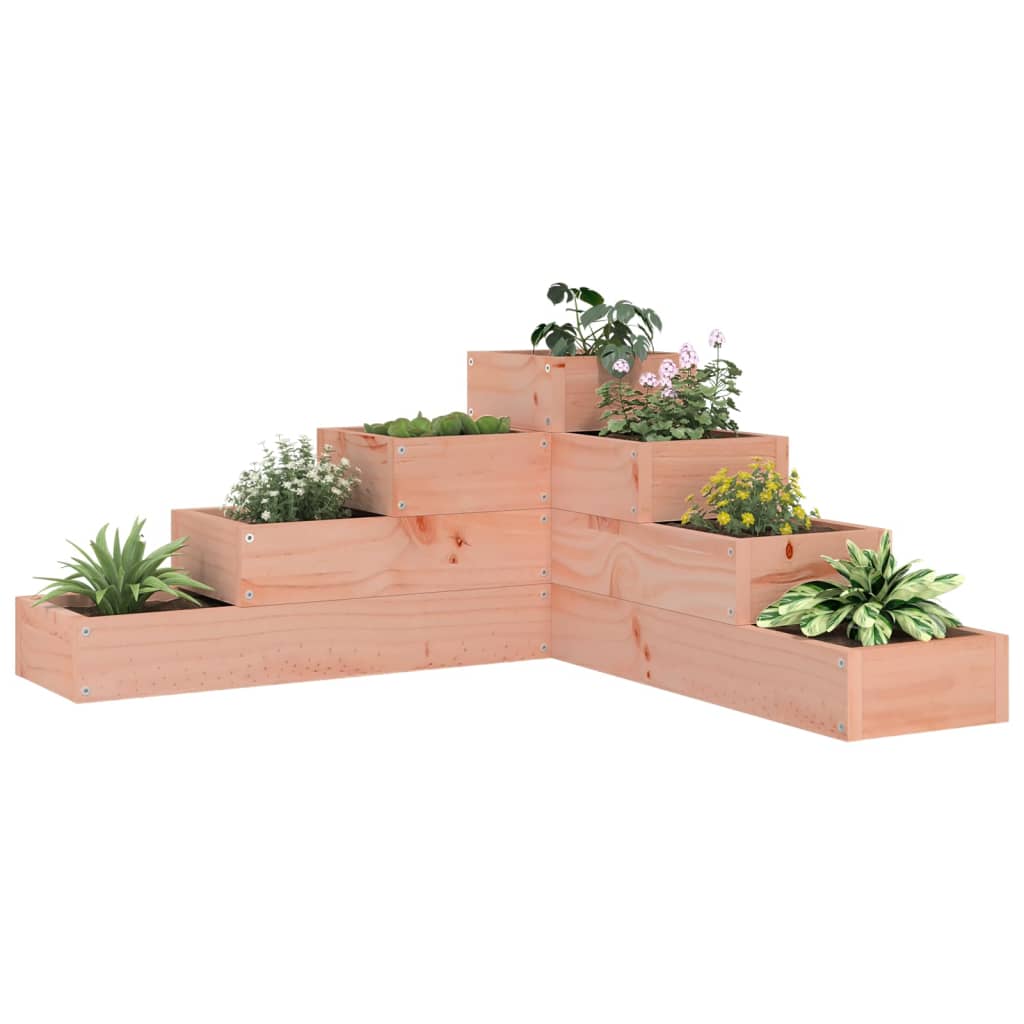 Pflanzentreppe 4 Stufen 106X104,5X36 Cm Weiß Massivholz Kiefer