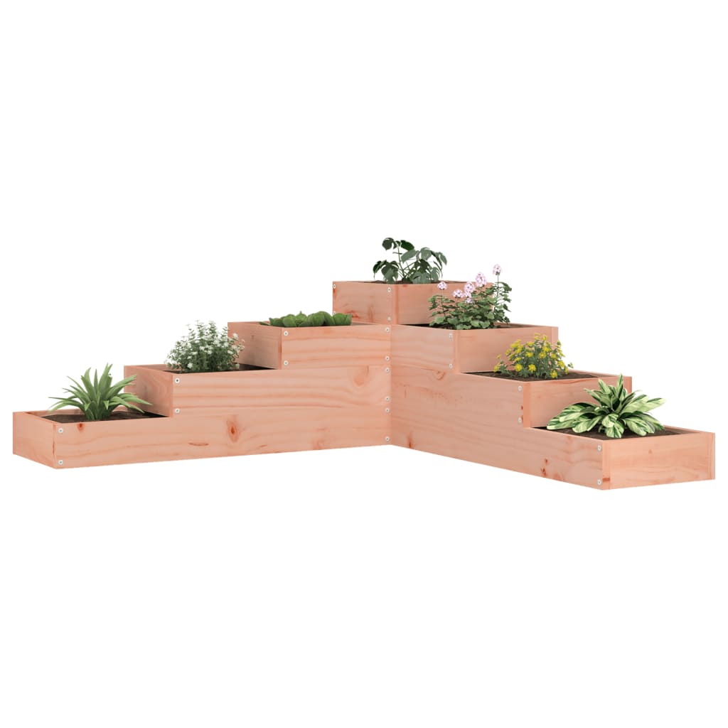Pflanzentreppe 4 Stufen 106X104,5X36 Cm Weiß Massivholz Kiefer
