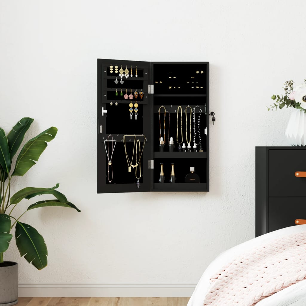 Schmuckschrank Mit Spiegel Wandmontage 30X8,5X67 Cm