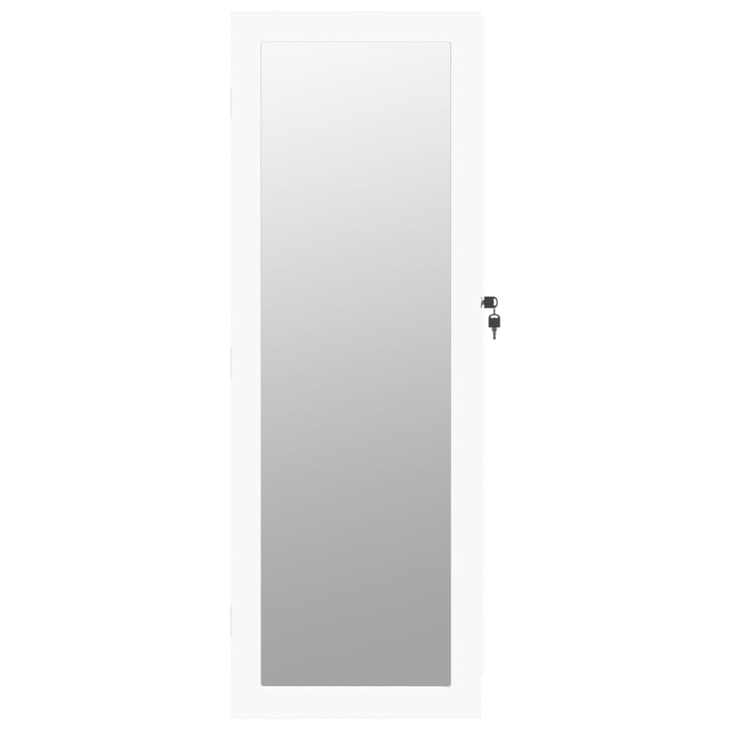 Schmuckschrank Mit Spiegel Wandmontage 37,5X10X106 Cm