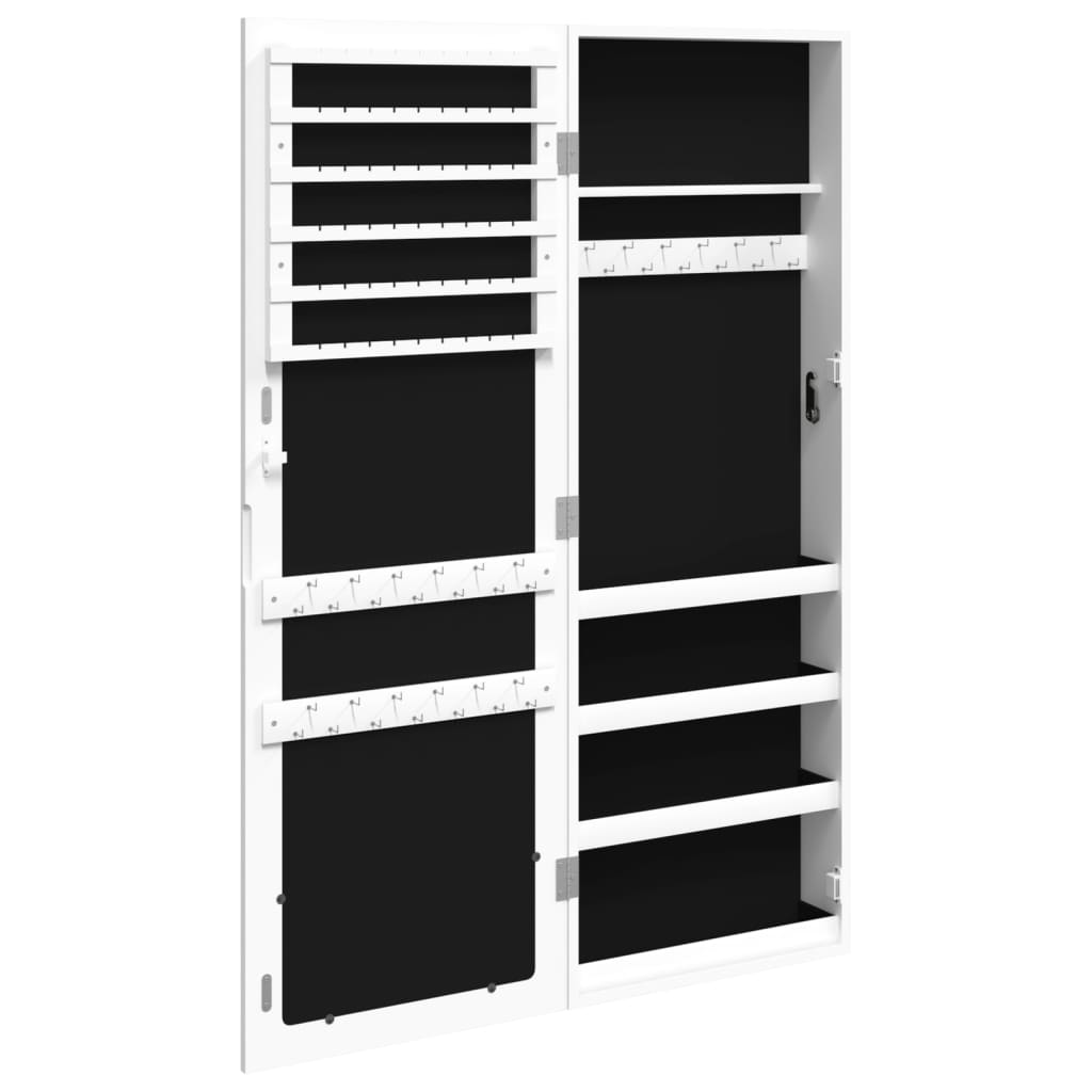 Schmuckschrank Mit Spiegel Wandmontage 37,5X10X106 Cm