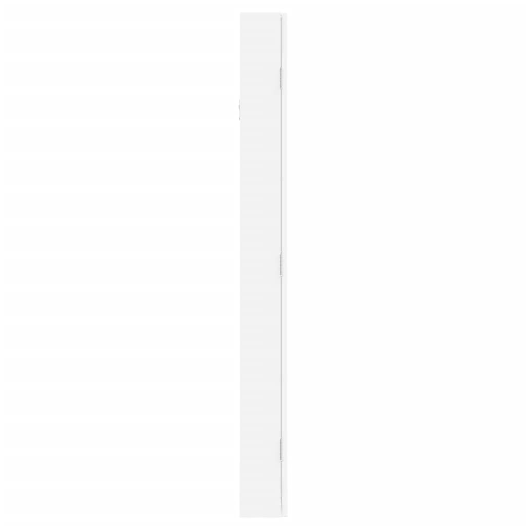 Schmuckschrank Mit Spiegel Wandmontage 37,5X10X106 Cm