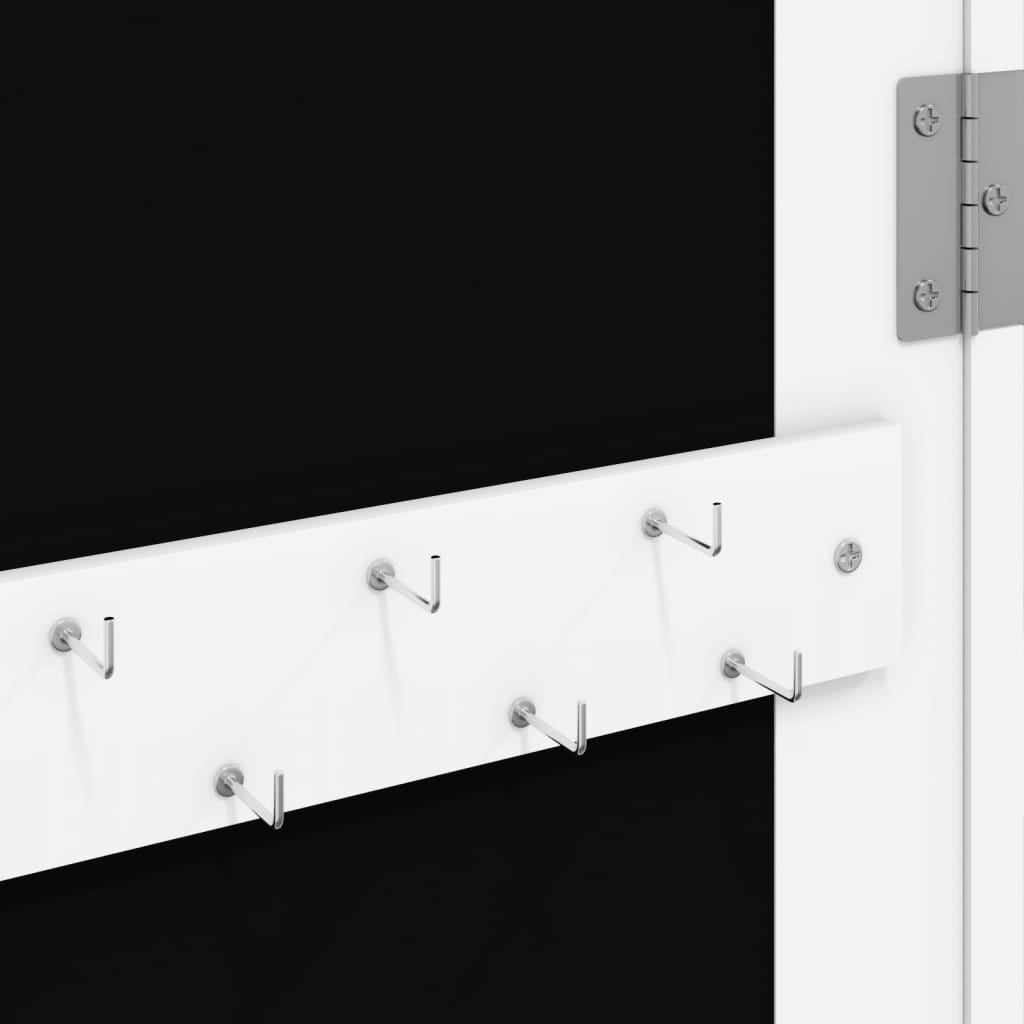 Schmuckschrank Mit Spiegel Wandmontage 37,5X10X106 Cm