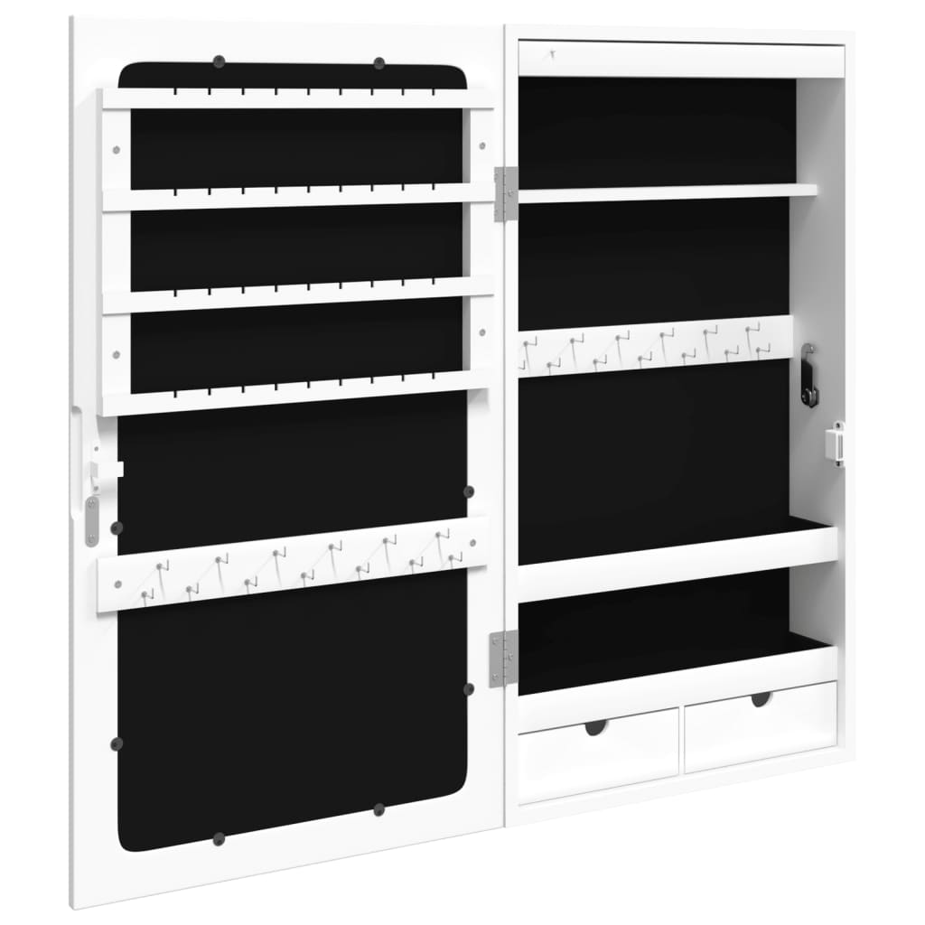 Spiegel-Schmuckschrank Mit Led-Beleuchtung Wandmontage