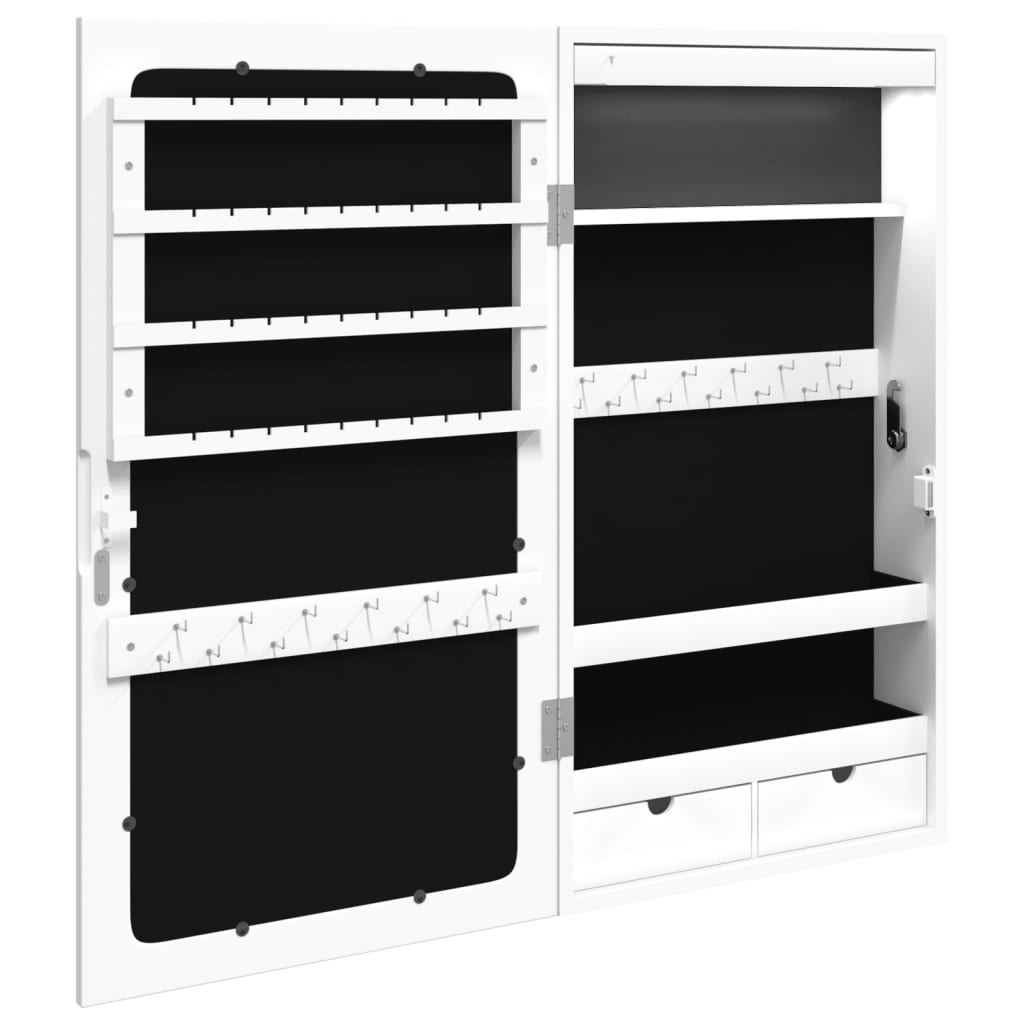 Spiegel-Schmuckschrank Mit Led-Beleuchtung Wandmontage
