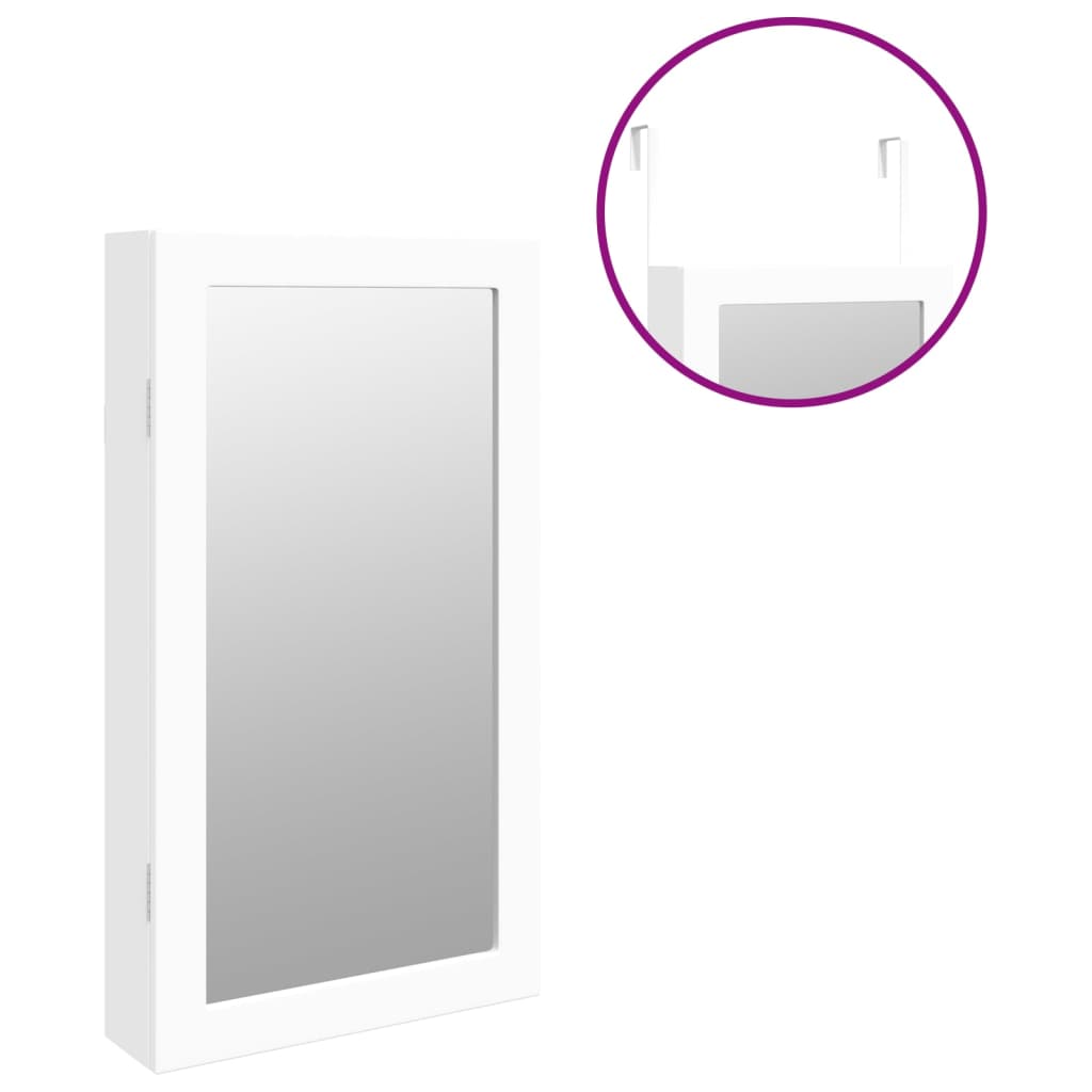 Spiegel-Schmuckschrank Mit Led-Beleuchtung Wandmontage