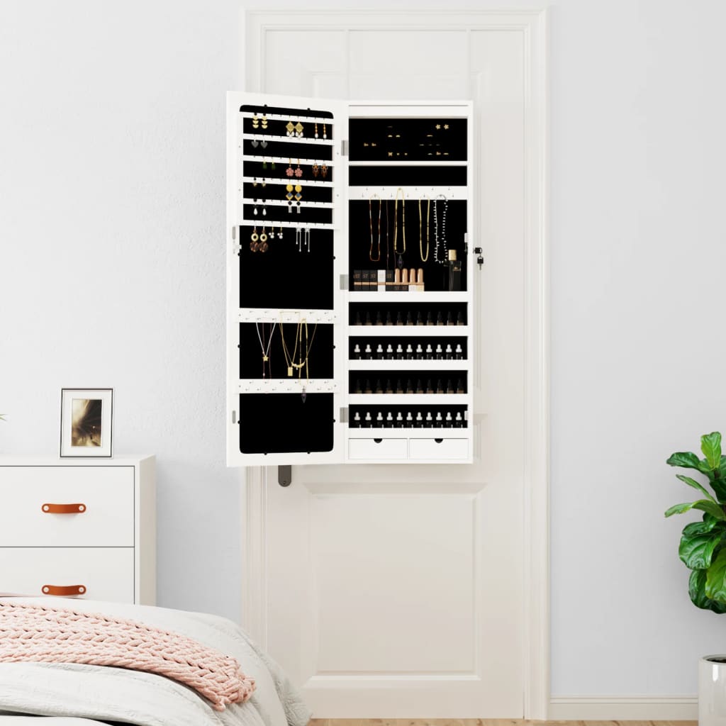 Spiegel-Schmuckschrank Mit Led-Beleuchtung Wandmontage