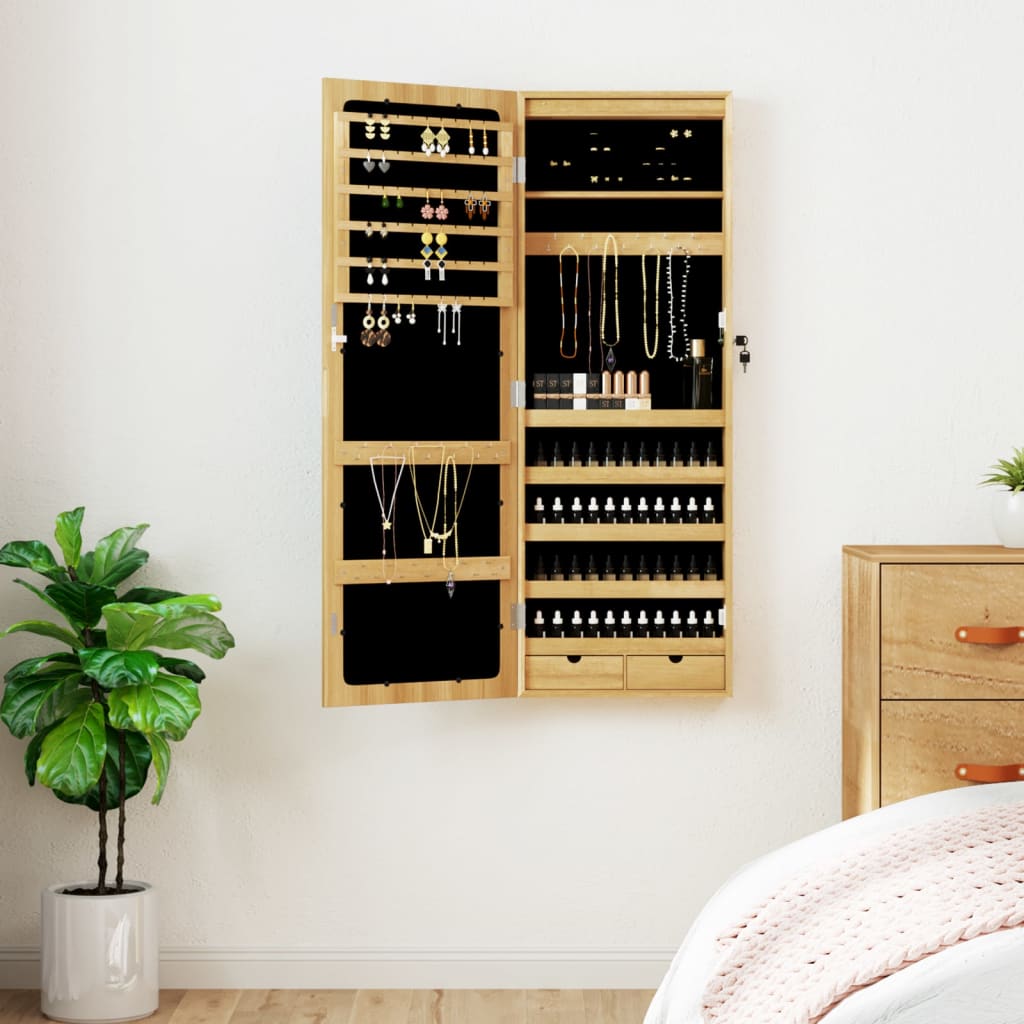Spiegel-Schmuckschrank Mit Led-Beleuchtung Wandmontage