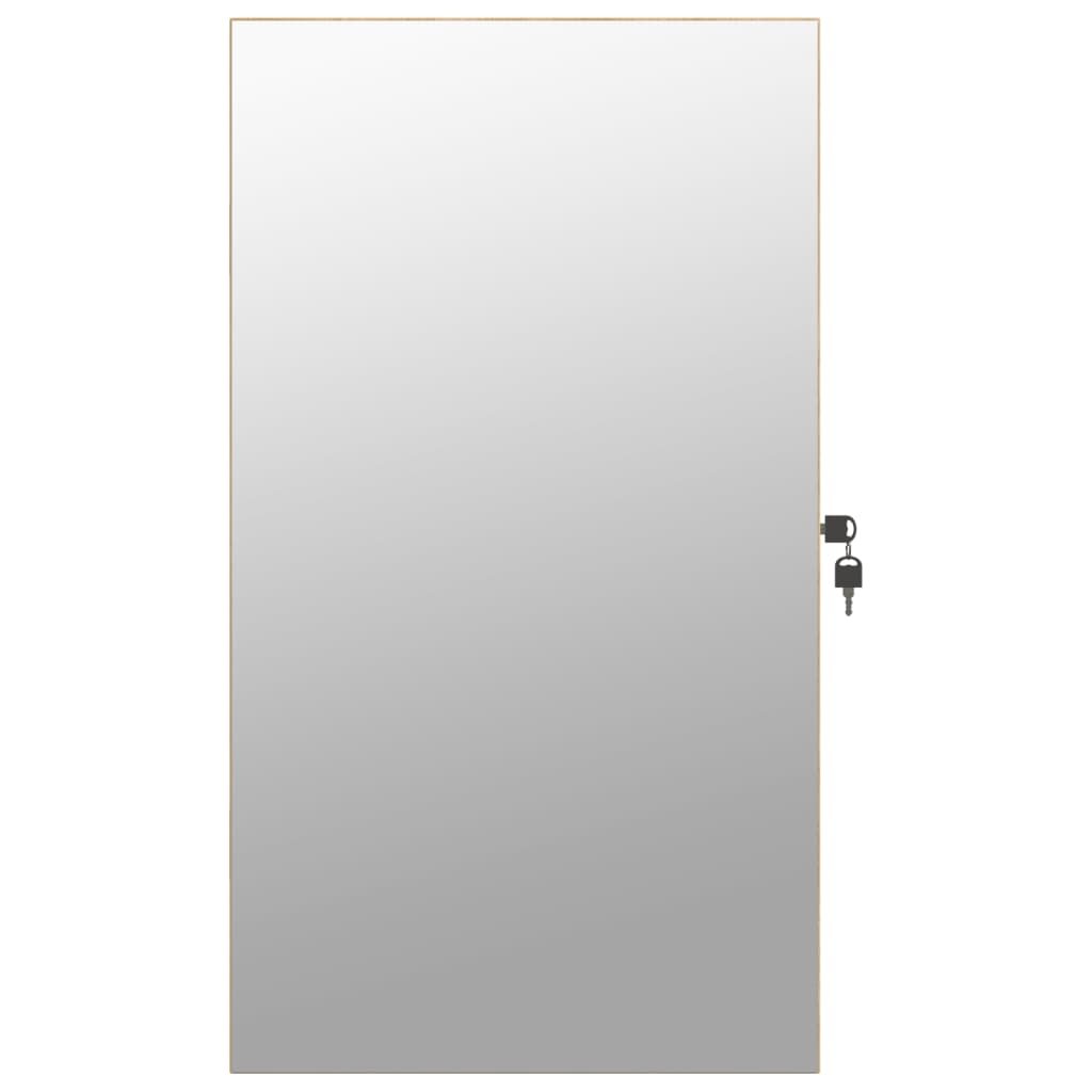 Spiegel-Schmuckschrank Mit Led-Beleuchtung Wandmontage