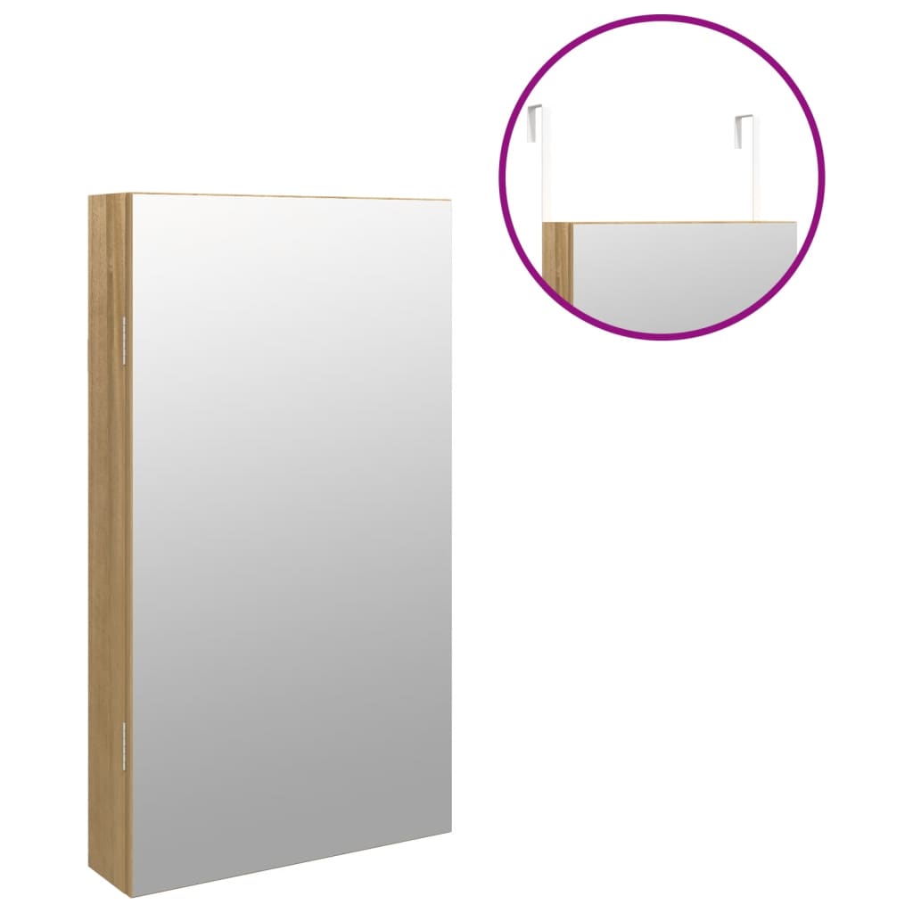 Spiegel-Schmuckschrank Mit Led-Beleuchtung Wandmontage