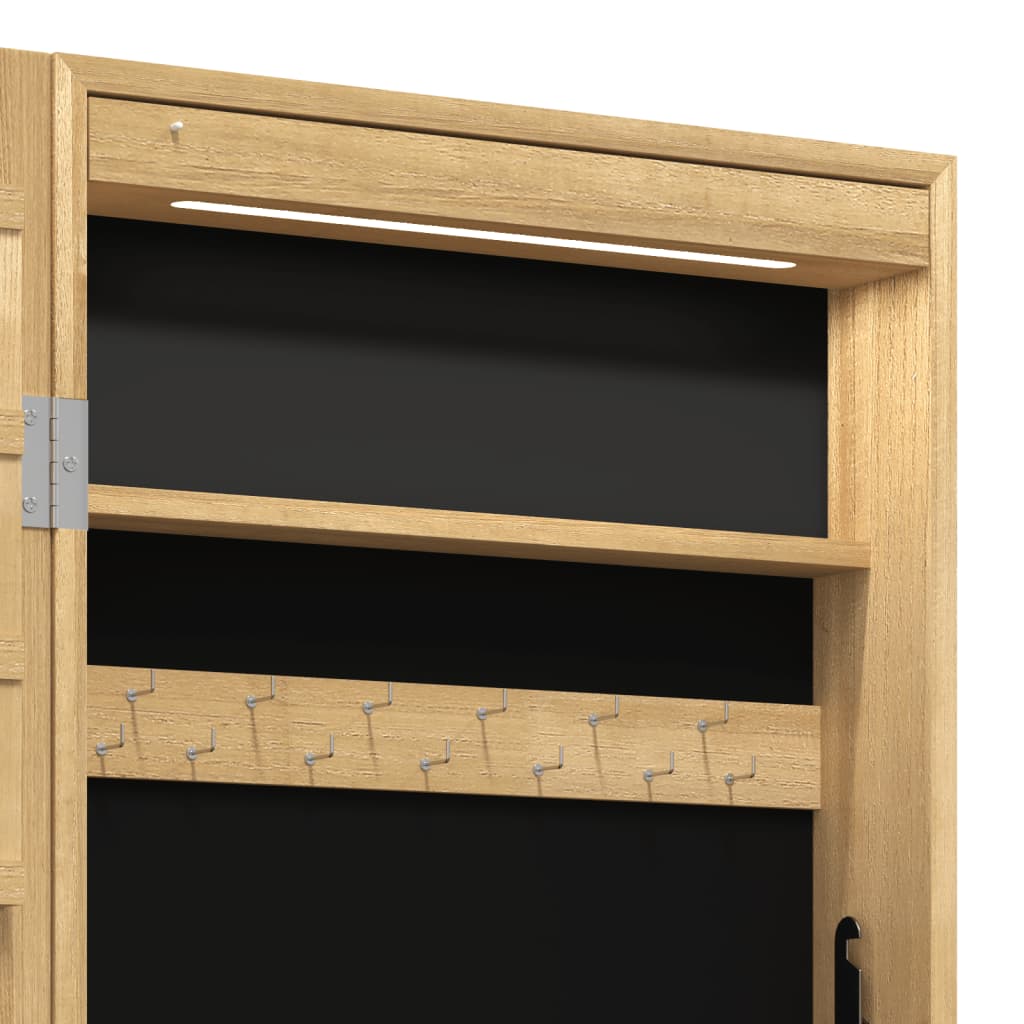 Spiegel-Schmuckschrank Mit Led-Beleuchtung Wandmontage