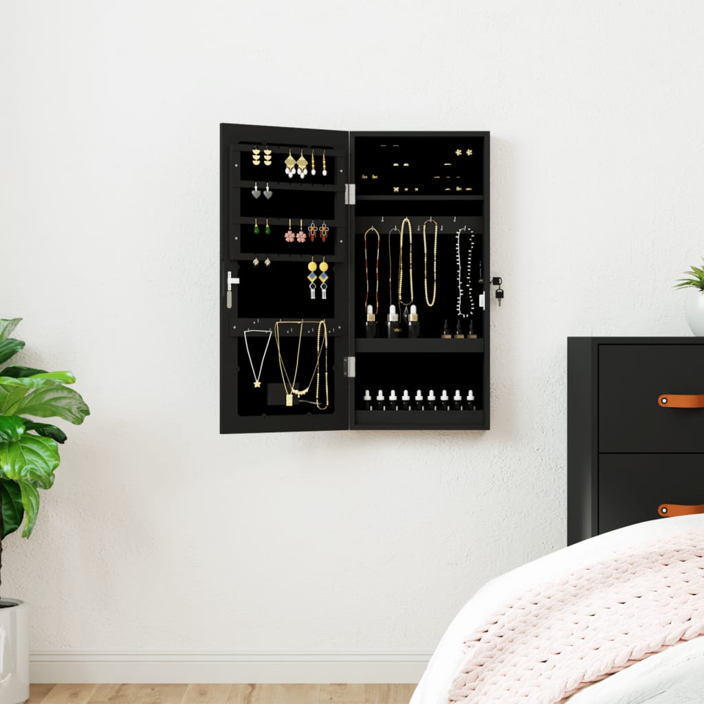 Spiegel-Schmuckschrank Mit Led-Beleuchtung Wandmontage
