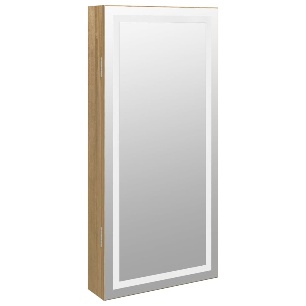 Spiegel-Schmuckschrank Mit Led-Beleuchtung Wandmontage