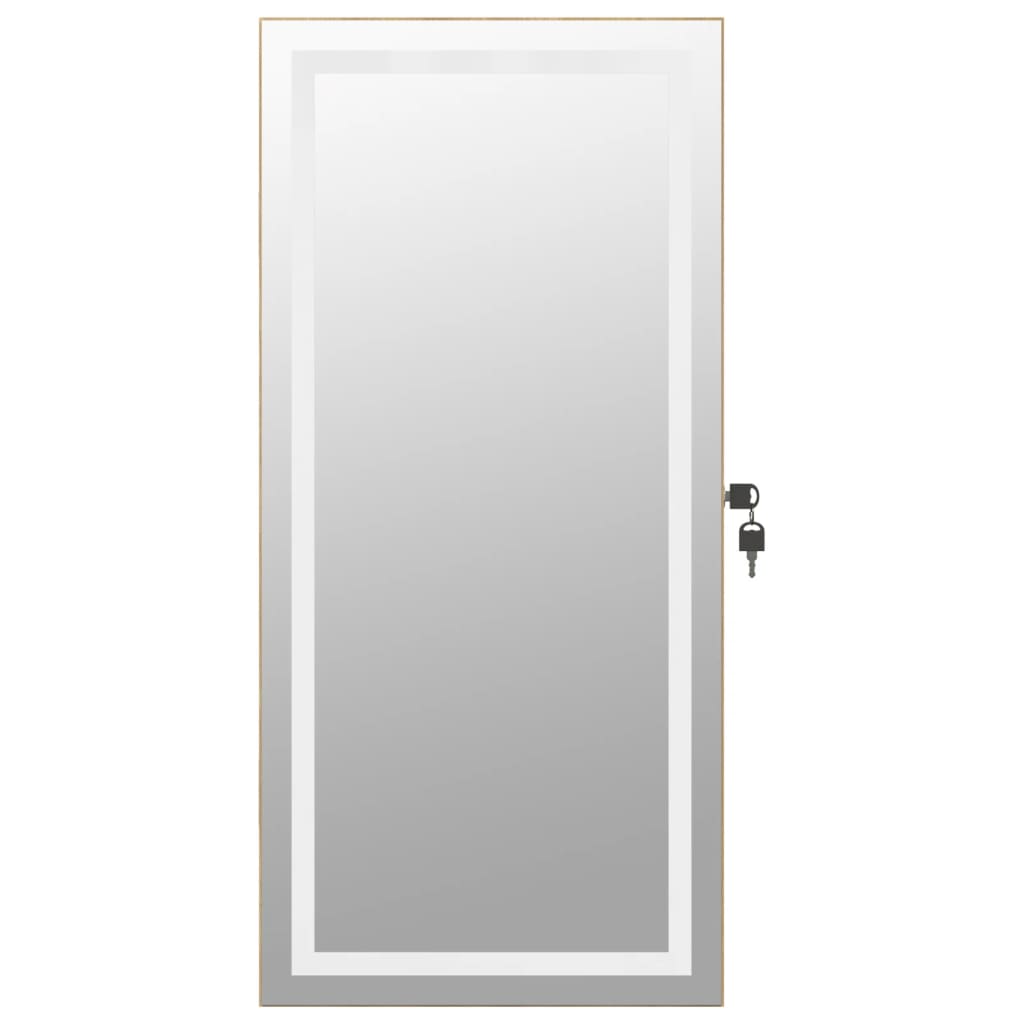 Spiegel-Schmuckschrank Mit Led-Beleuchtung Wandmontage