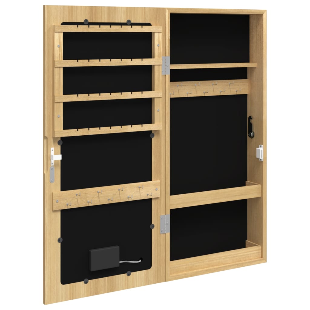 Spiegel-Schmuckschrank Mit Led-Beleuchtung Wandmontage