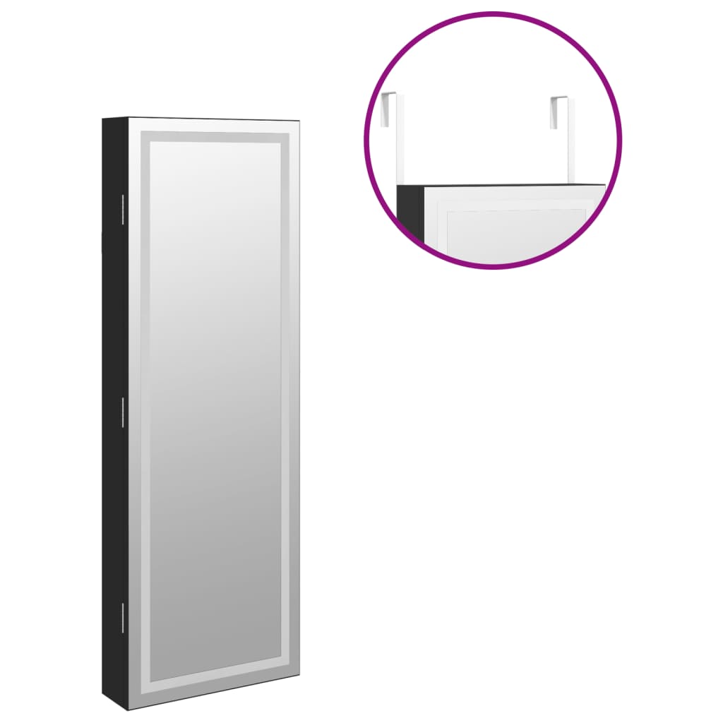 Spiegel-Schmuckschrank Mit Led-Beleuchtung Wandmontage
