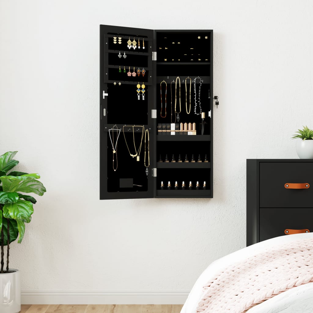 Spiegel-Schmuckschrank Mit Led-Beleuchtung Wandmontage