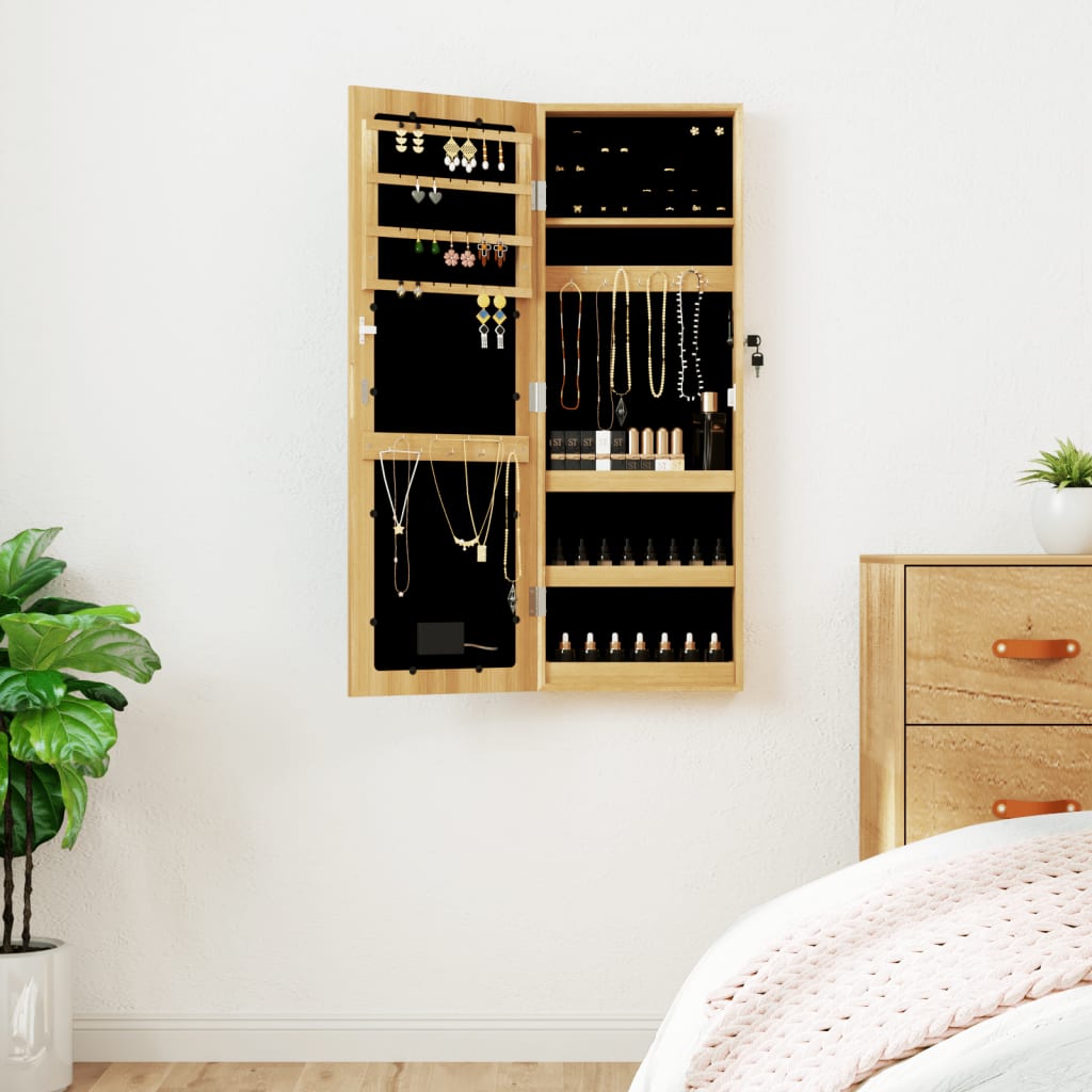 Spiegel-Schmuckschrank Mit Led-Beleuchtung Wandmontage