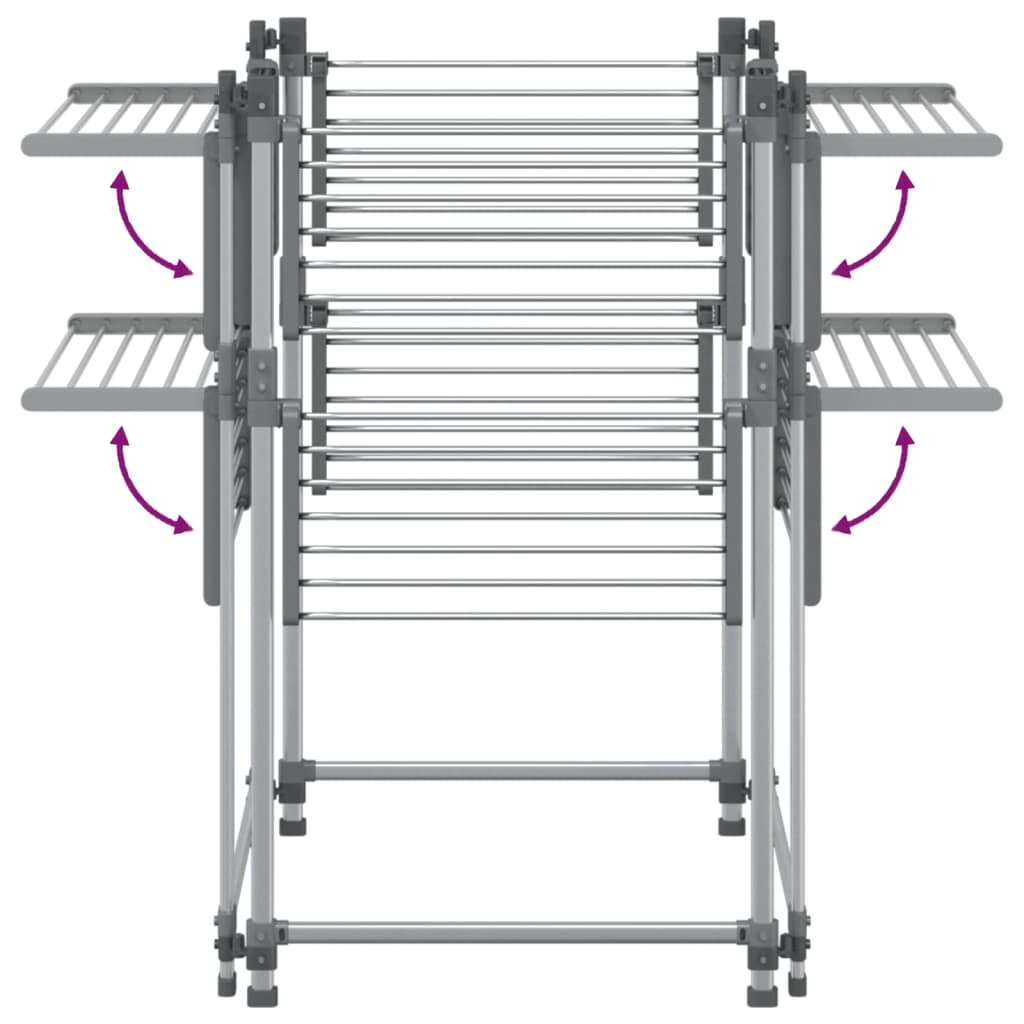 Wäschetrockner 107X107X120 Cm Aluminium