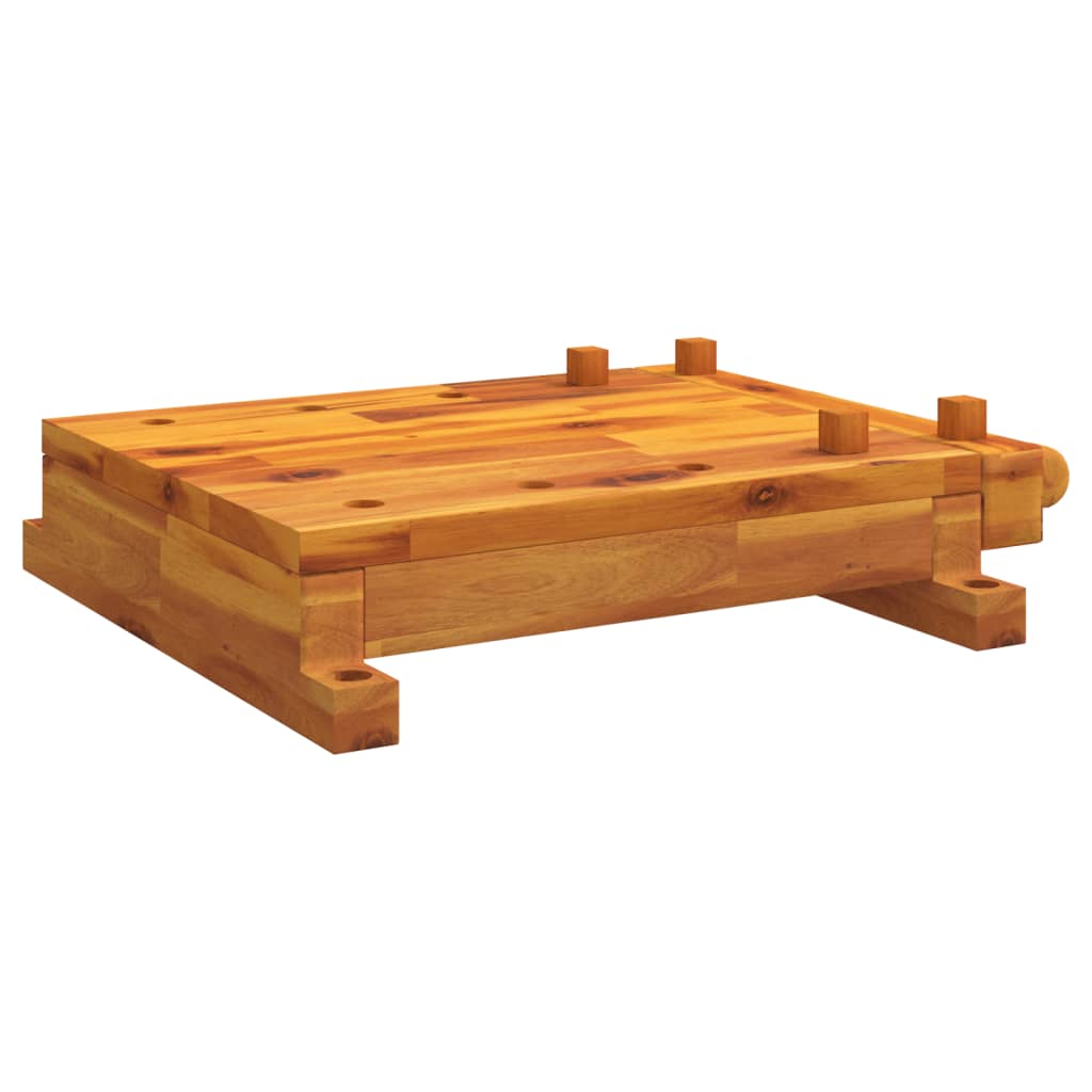 Werkbankplatte Mit Schraubstock 52X44X9,5 Cm Massivholz Akazie