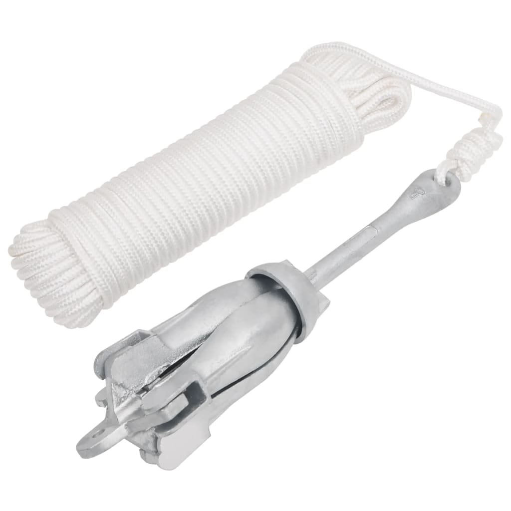 Klappanker Silber 0,7 Kg Feuerverzinktes Gusseisen