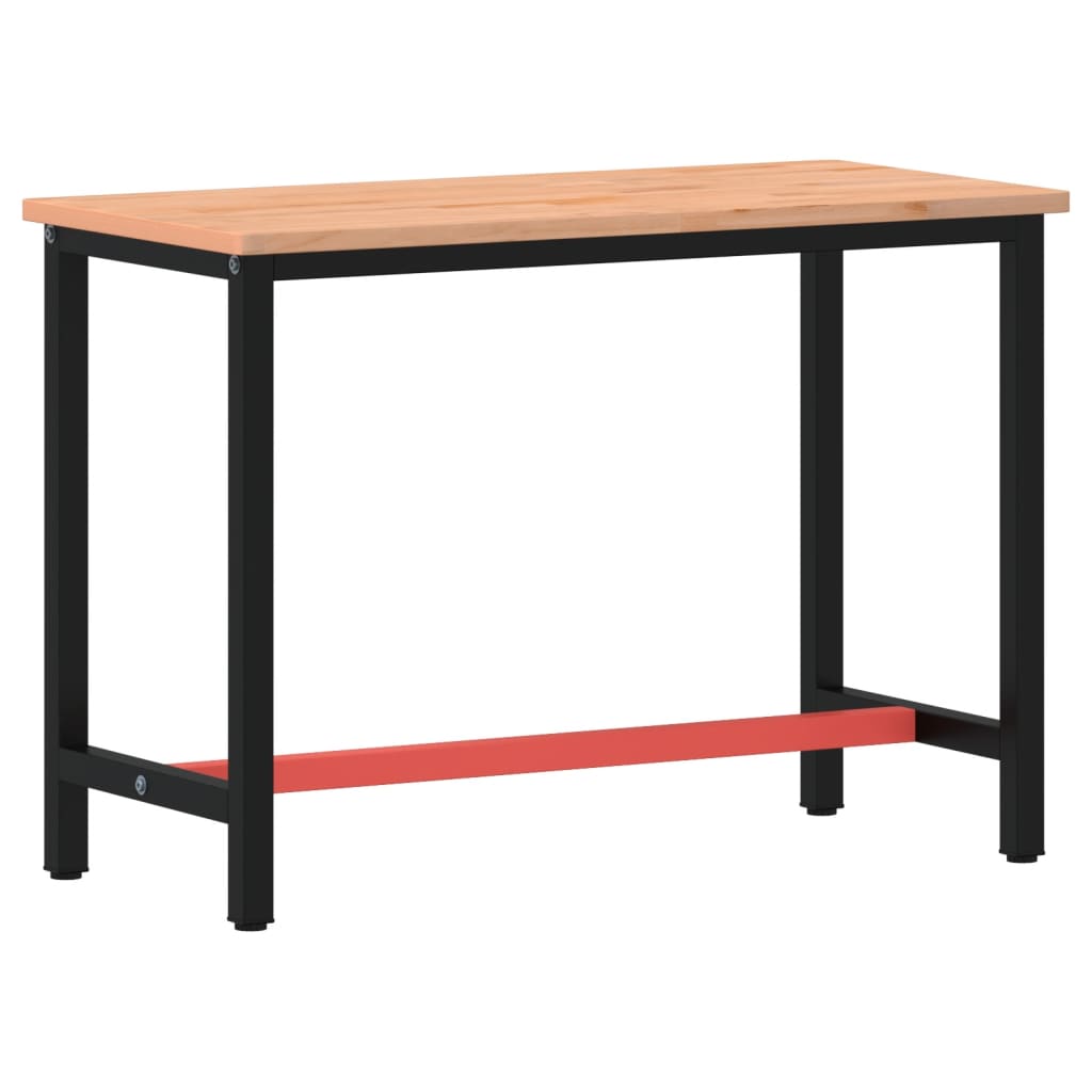 Werkbank 115X55X81,5 Cm Massivholz Buche Und Metall