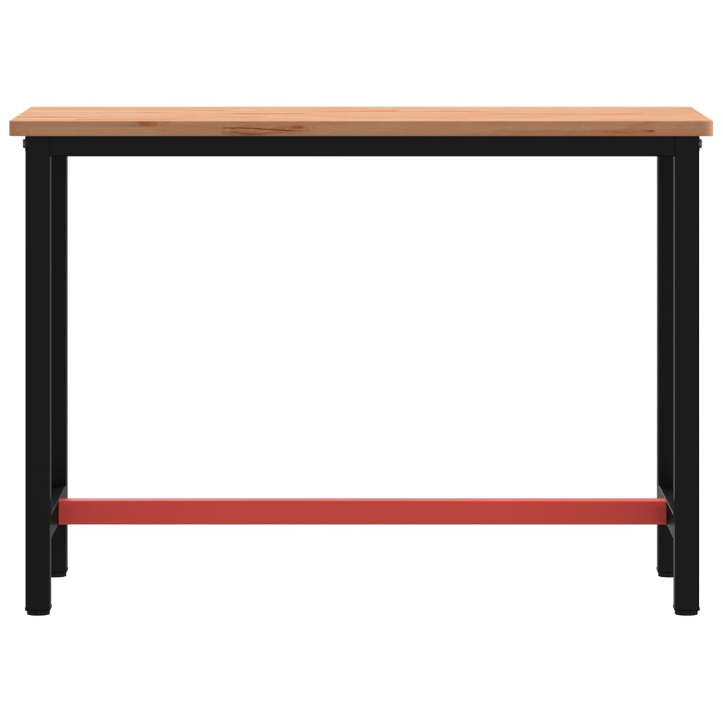 Werkbank 115X55X81,5 Cm Massivholz Buche Und Metall