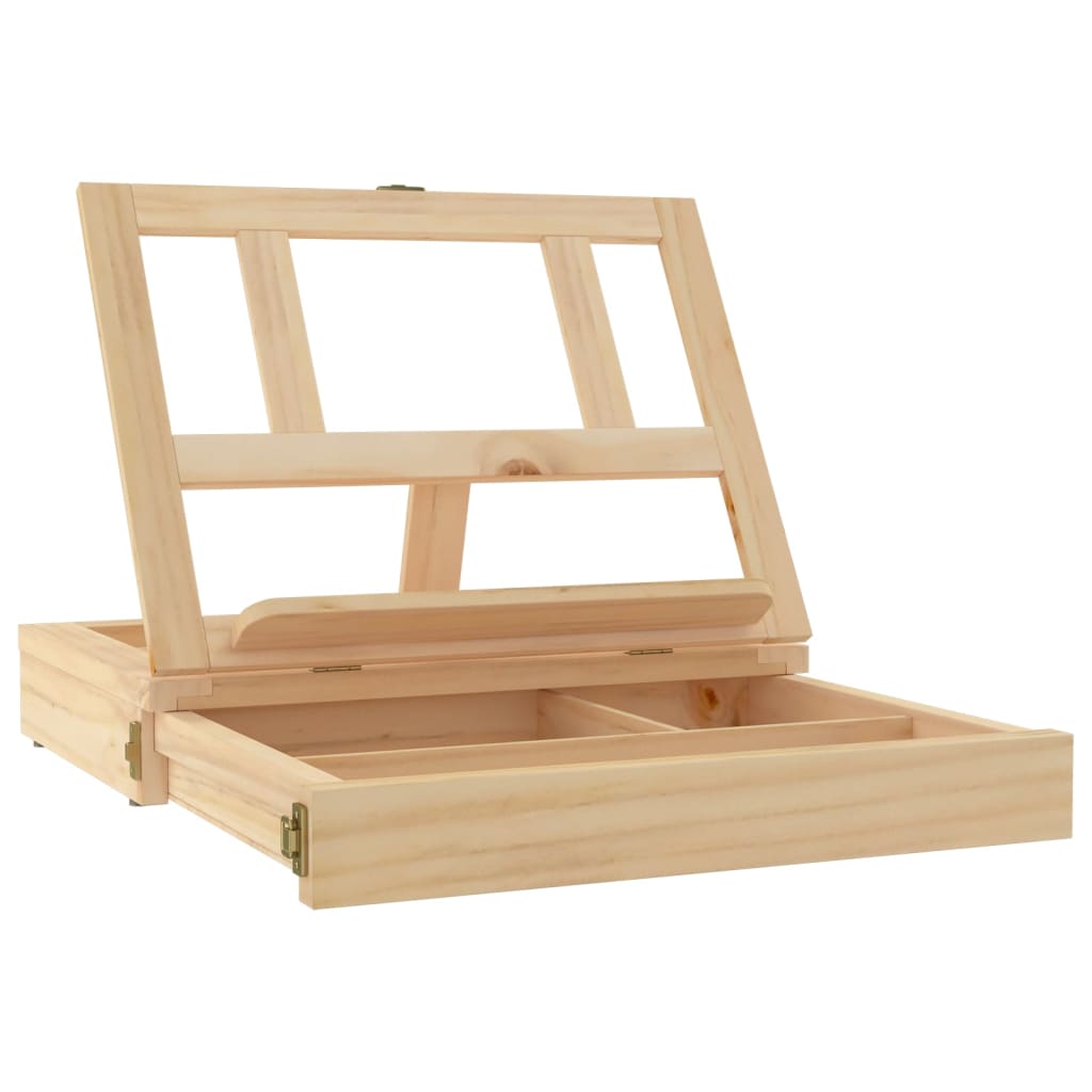 Tischstaffelei Mit Schublade 33,5X25,5X7 Cm Massivholz Kiefer