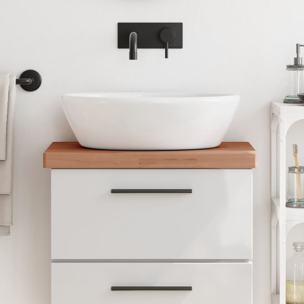 Waschtischplatte 80X40X1,5 Cm Massivholz Buche