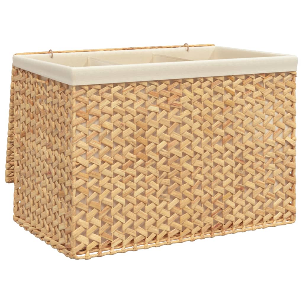Wäschekorb Mit 3 Fächern 75X42,5X52 Cm Wasserhyazinthe