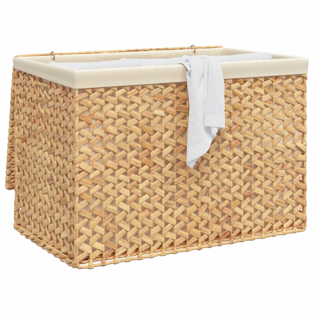 Wäschekorb Mit 3 Fächern 75X42,5X52 Cm Wasserhyazinthe