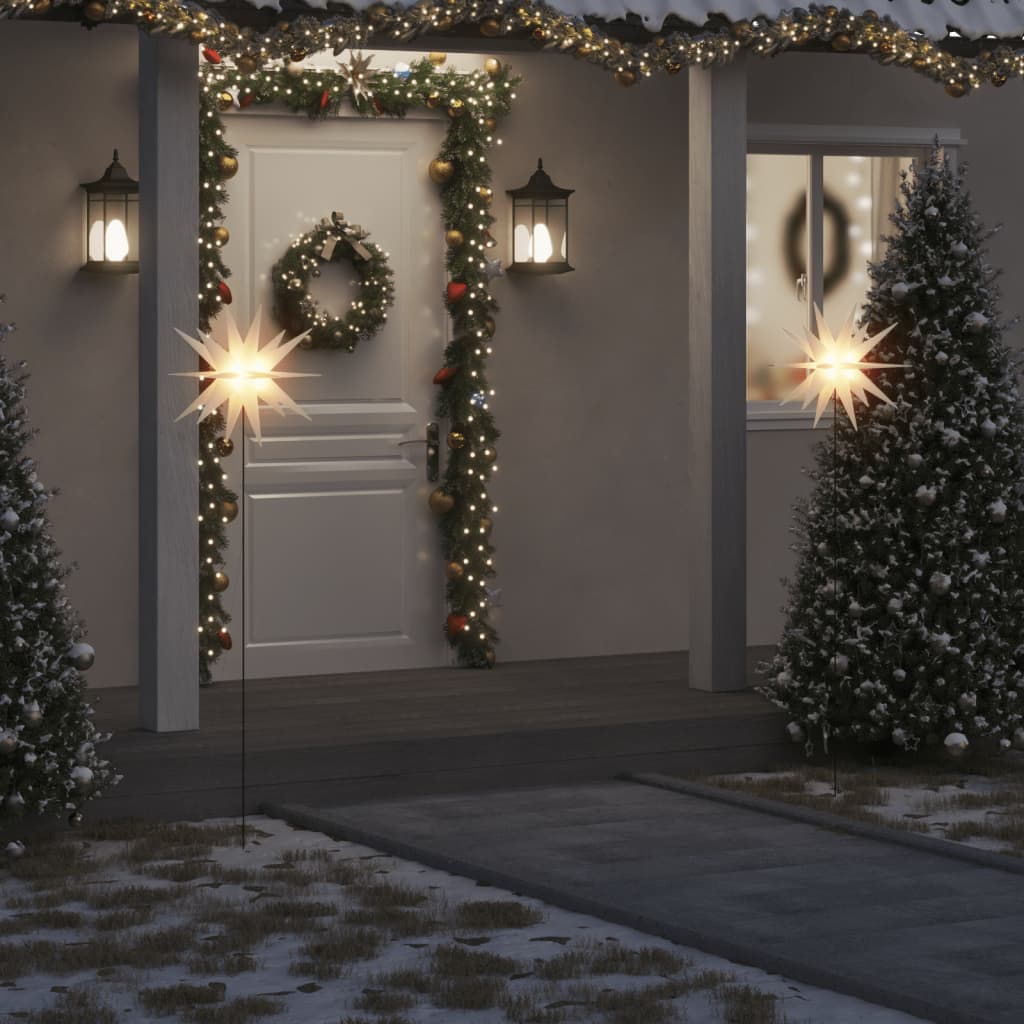 Led-Weihnachtsstern Mit Erdspieß Faltbar 57 Cm