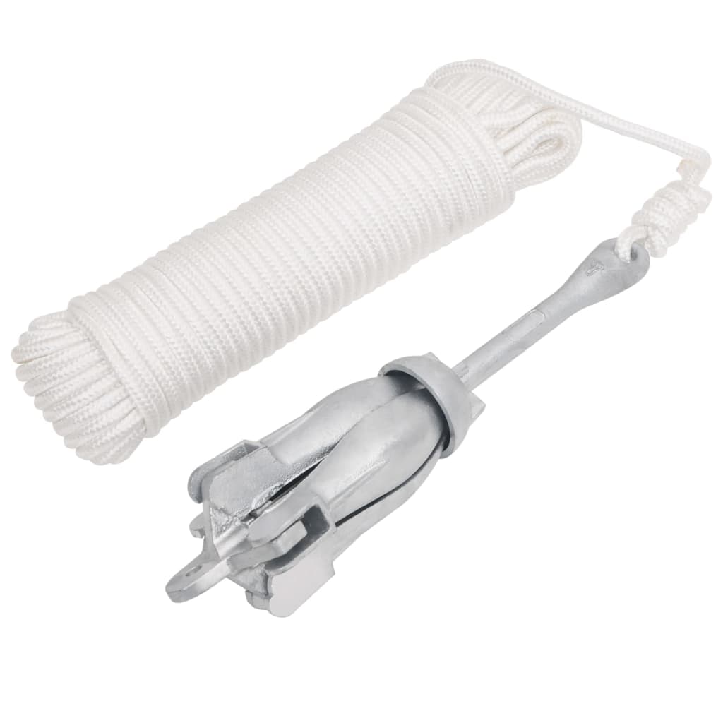 Klappanker Silber 0,7 Kg Feuerverzinktes Gusseisen