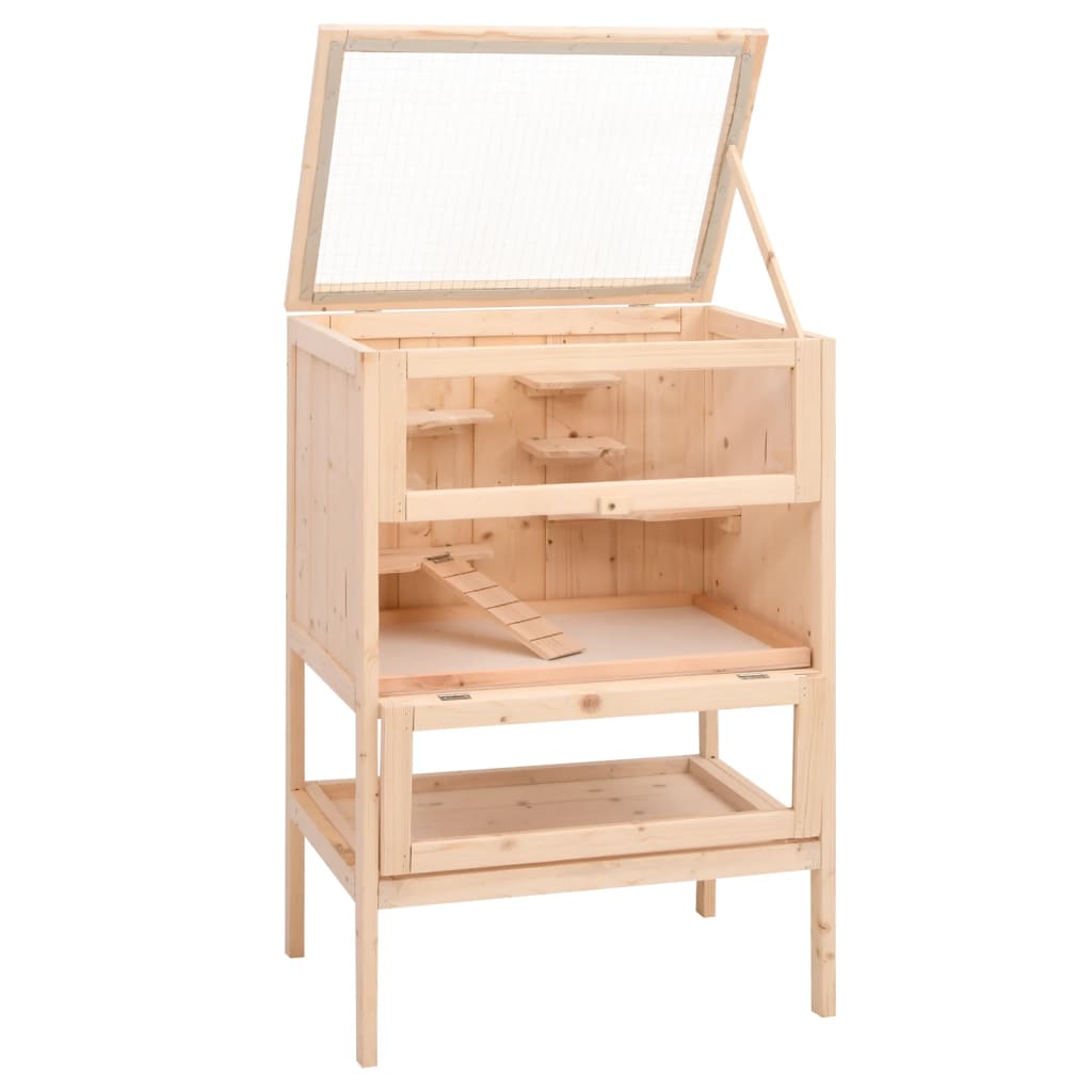 Hamsterkäfig 55 X 40 X 80 Cm Massivholz Tanne