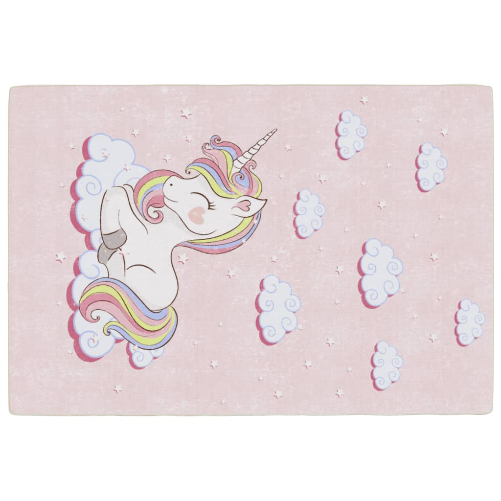 Kinderteppich 160X230 Cm Einhorn Waschbar