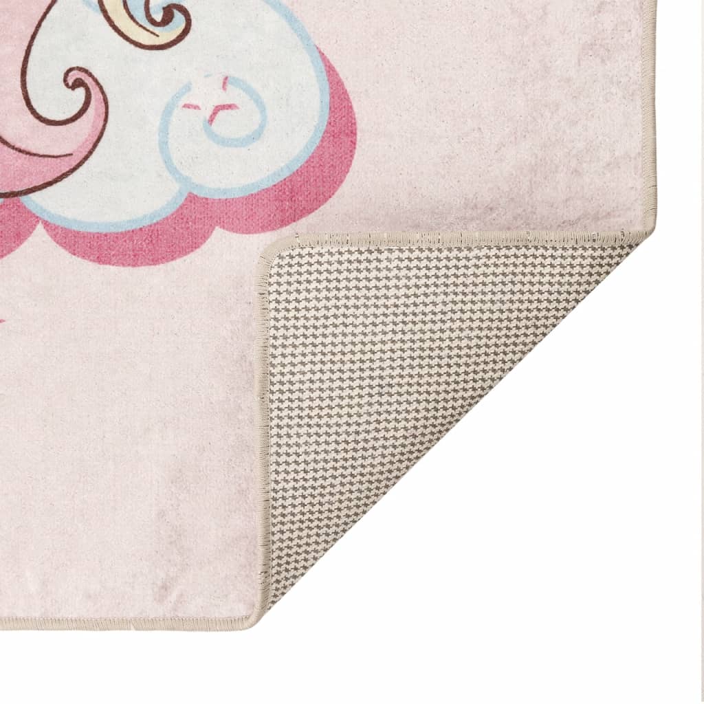 Kinderteppich 160X230 Cm Einhorn Waschbar