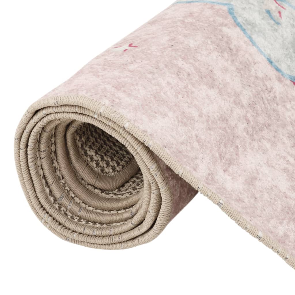 Kinderteppich 160X230 Cm Einhorn Waschbar