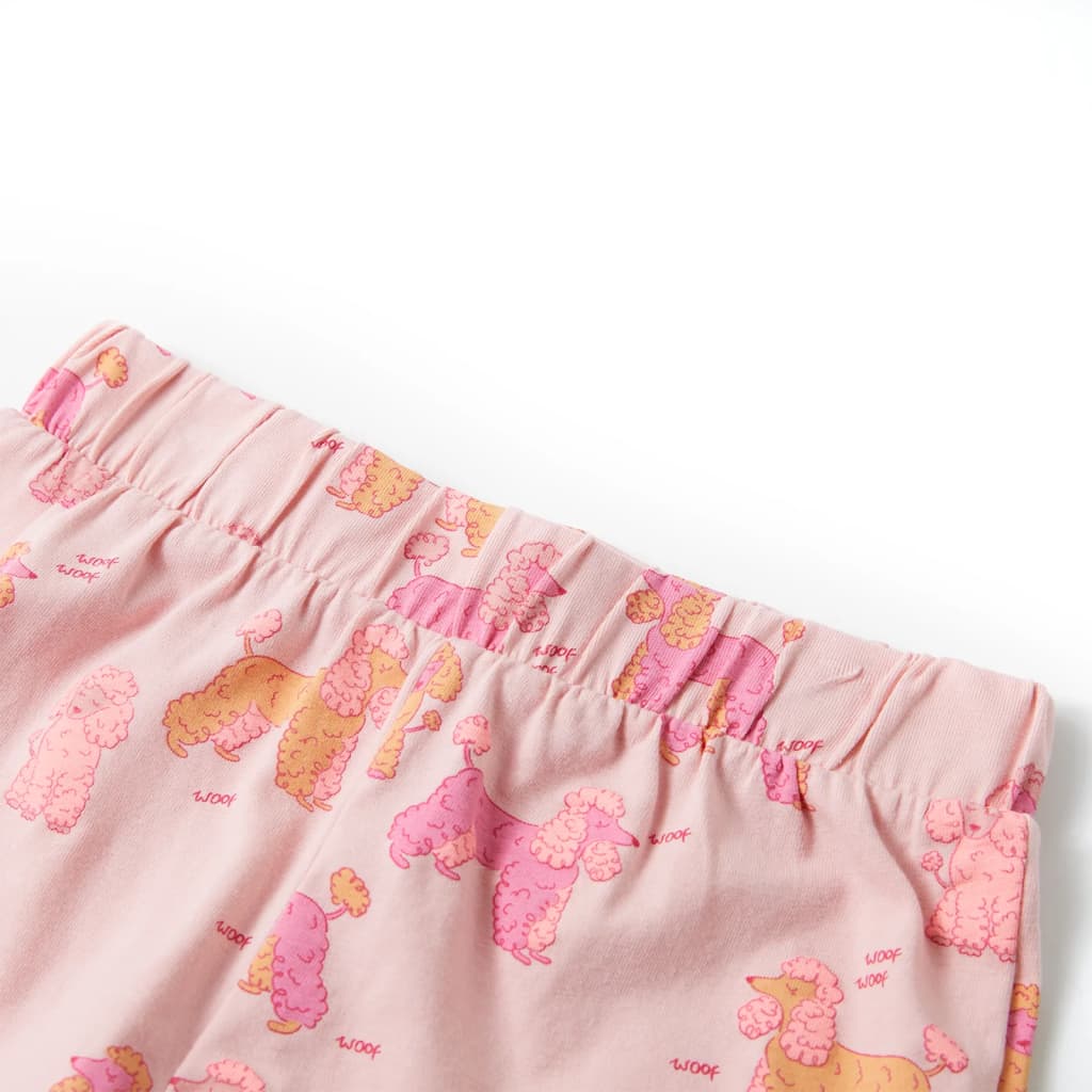 Kinderpyjama Mit Kurzen Ärmeln Hellrosa 128