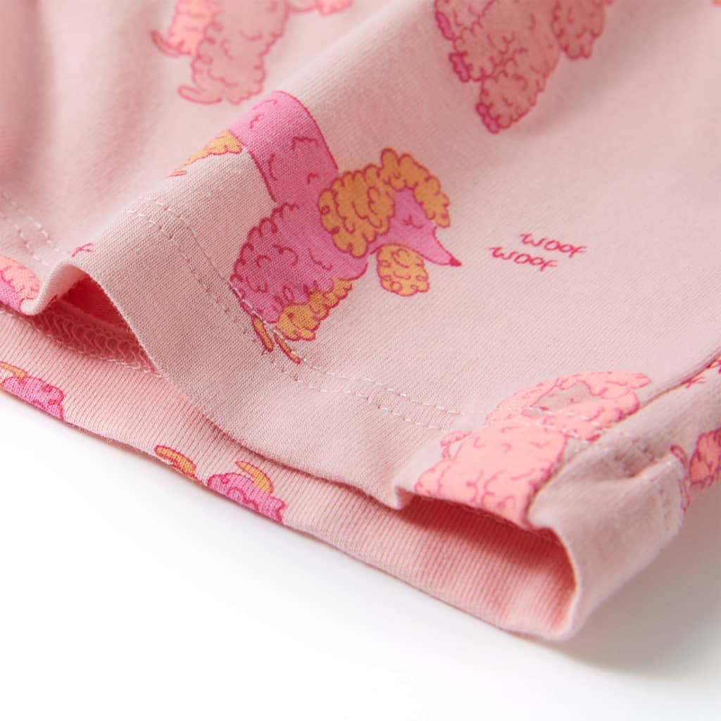 Kinderpyjama Mit Kurzen Ärmeln Hellrosa 128