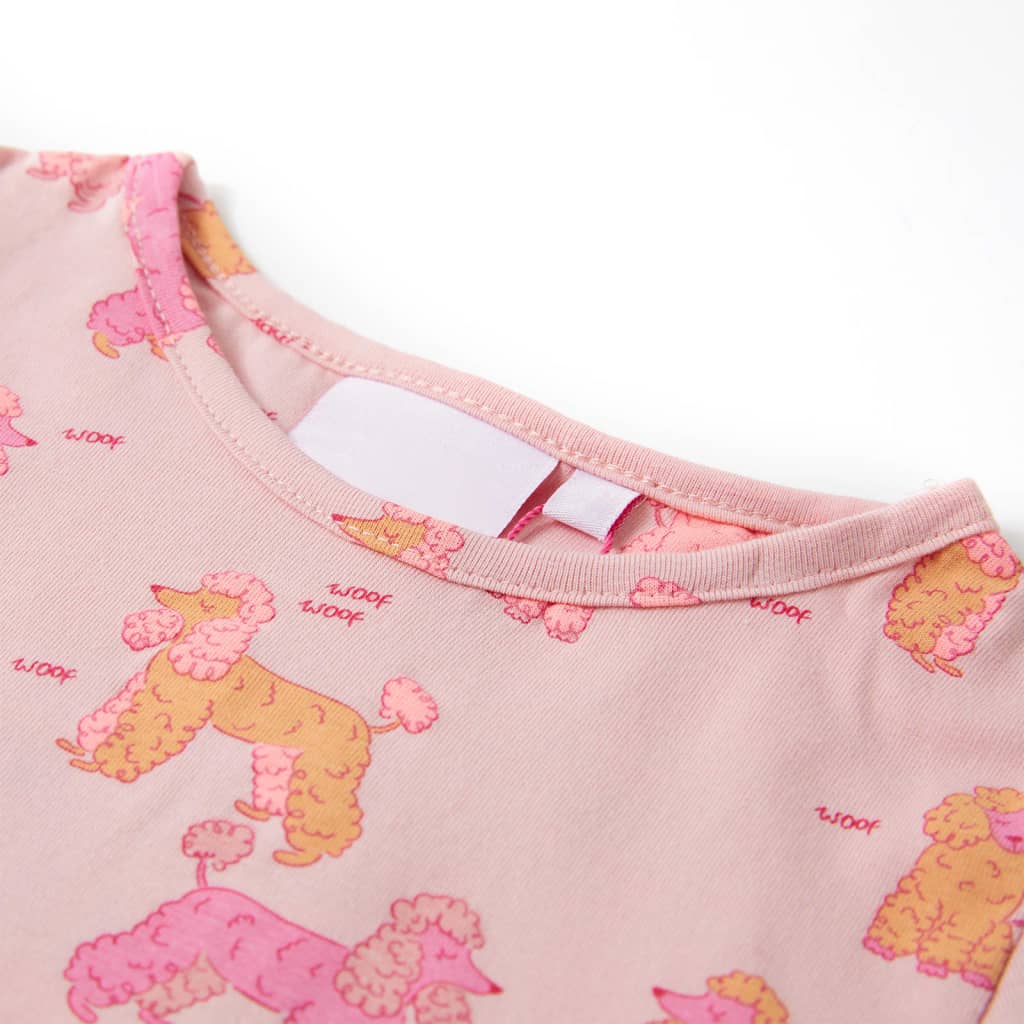 Kinderpyjama Mit Kurzen Ärmeln Hellrosa 128